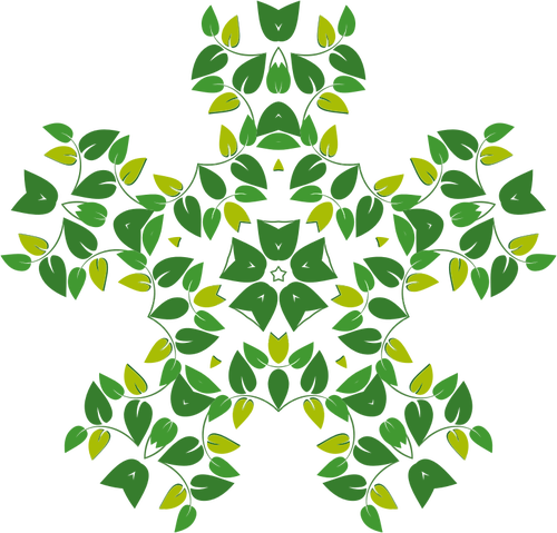 Kvadrant formet løvrike mønster illustrasjon