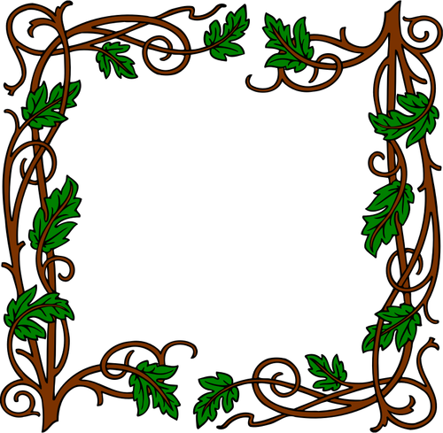Imagine de vector frame cu frunze