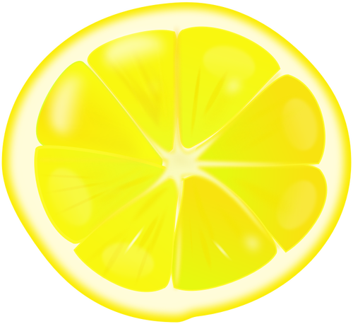 Zitrone-Slice-Vektor-Bild