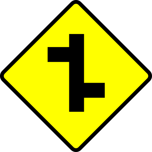 Znak drogowy skrzyżowanie wektor obrazu