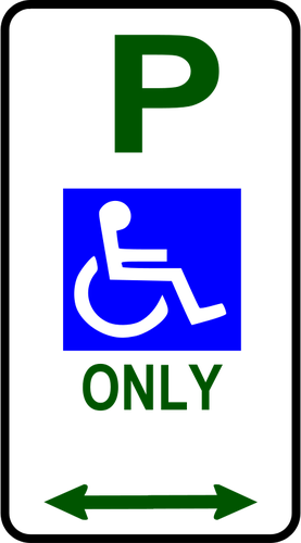 Parking dla niepełnosprawnych ruchu drogowskaz wektorowa