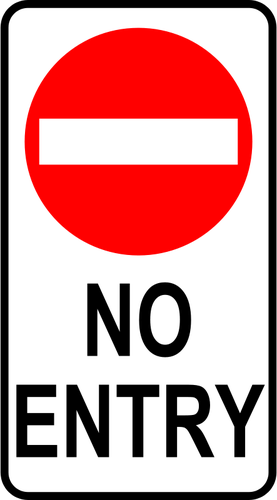 Kein Eintrag Verkehr Roadsign-Vektor-Bild