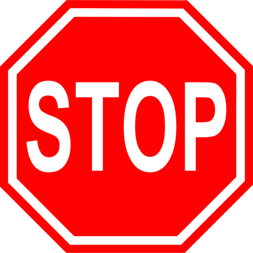 Stop sinyal vektör yol levhası