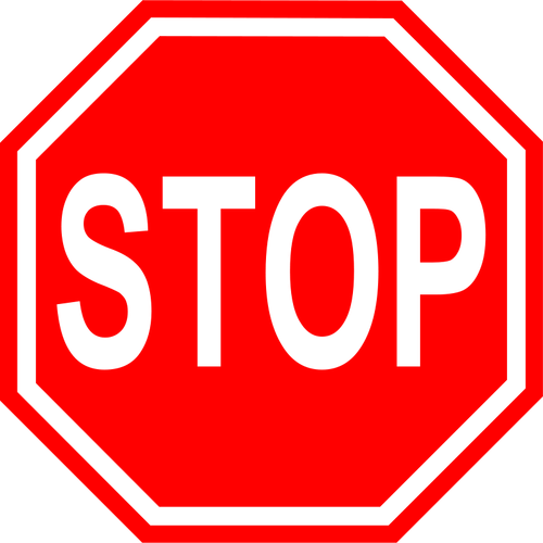 Stop signaal vector verkeersbord