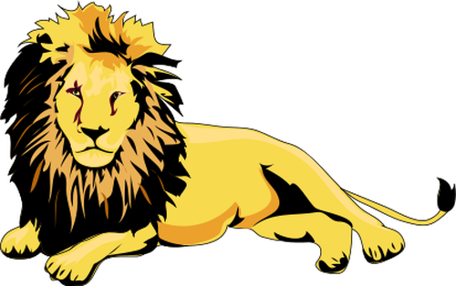 Lion gekleurde illustraties
