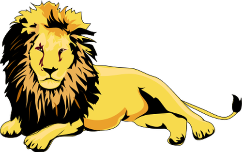 Lion färgade ClipArt