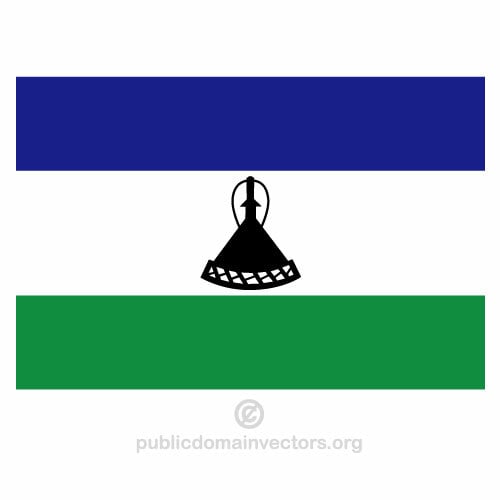 Bandiera vettoriale Lesotho
