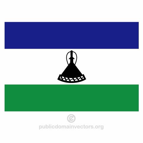 Drapeau de vecteur de Lesotho