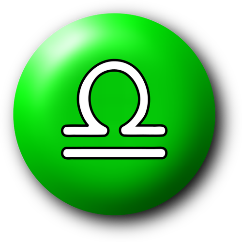 Symbole de la balance vert