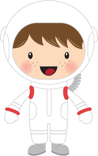 Astronauta de niño pequeño