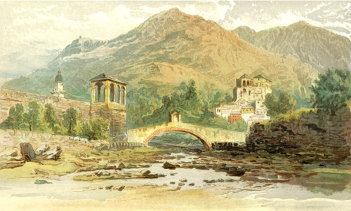 Paisaje italiano vintage