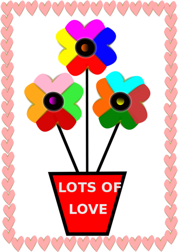 Vector image of flower pot