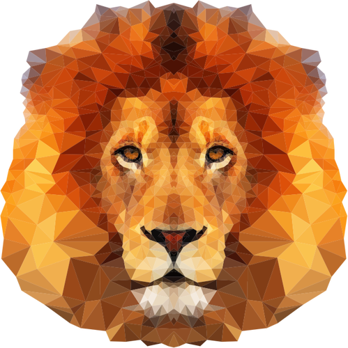 Low Poly Lion Face