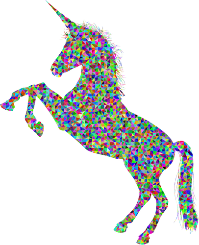 Silhouette de licorne prismatique