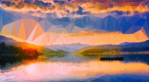 Lacul low poly