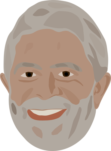 Dibujo vectorial de retrato de Luiz Inacio Lula da Silva