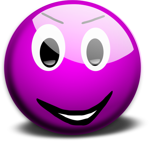 Vectorul ilustrare de violet zâmbitoare obraznic