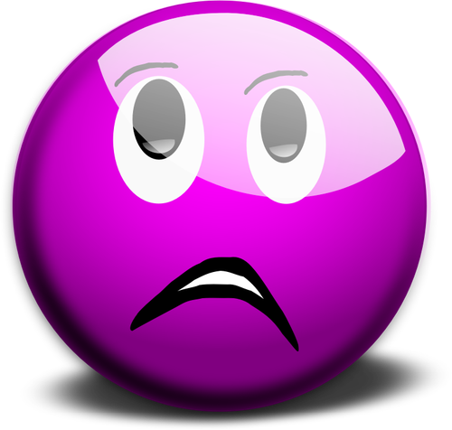 Clipart vectoriels de smiley anxieux violet