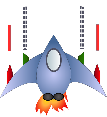 Kreslený kosmická loď vektorový obrázek