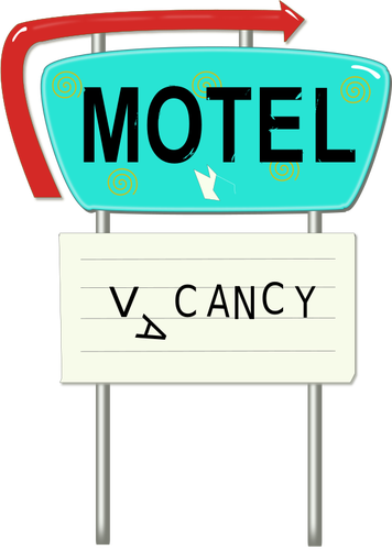 Anunţ Motel vector imagine