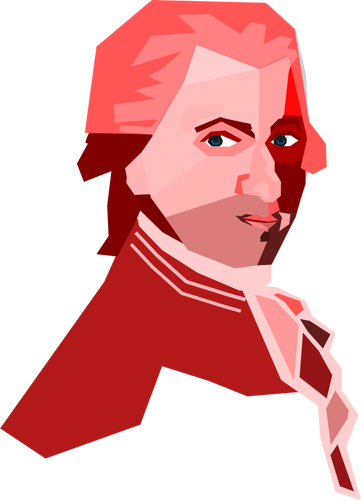 Portret de desen vector Mozart