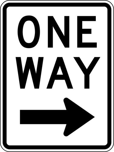 One way verkeersbord