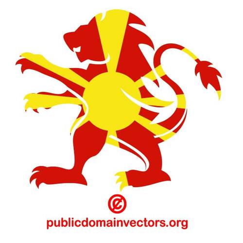 Makedonsk flagg i løven form