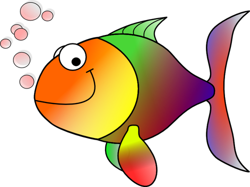 Šťastný ryb vektorové ilustrace
