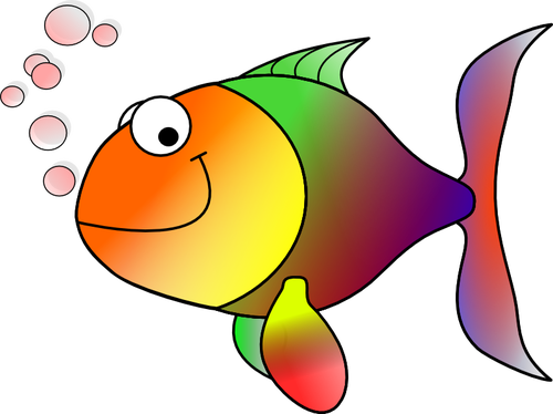 Pescado feliz vector illustration