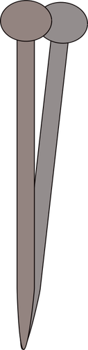 Dva hřebíky vektorový obrázek