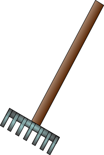 Metalen hand-rake vector tekening