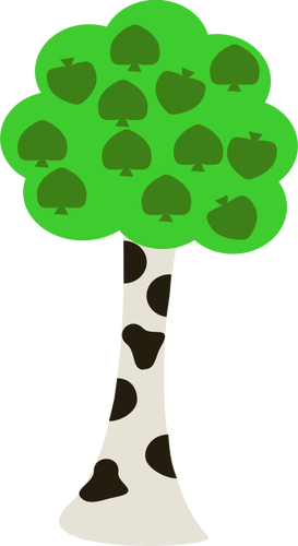 Abedul árbol vector de la imagen