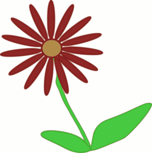 Rød daisy vector illustrasjon