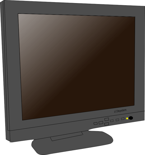 Monitor LCD vector clip art