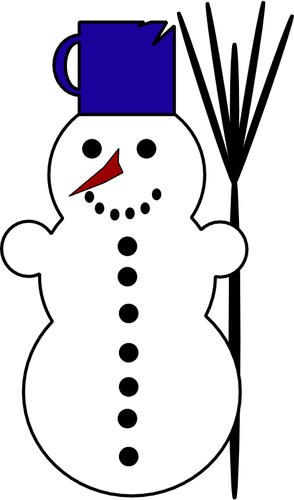 अजीब snowman वेक्टर ग्राफिक्स