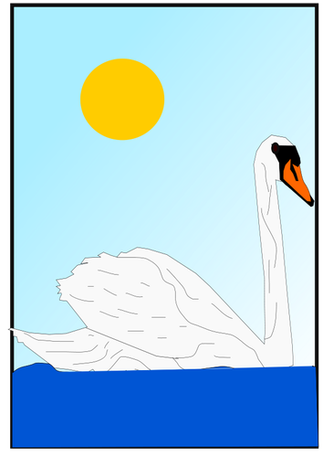 Image vectorielle cygne blanc