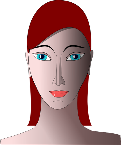 Gráficos del vector retrato mujer