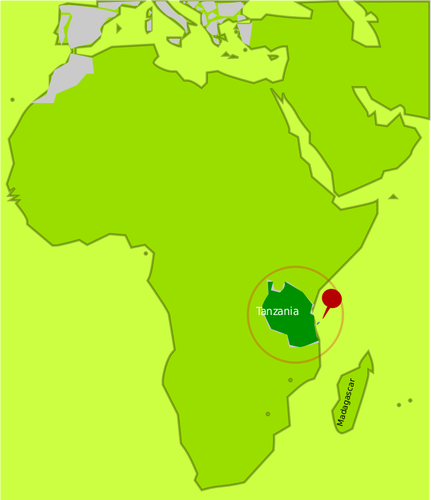 Mapa do vetor de África