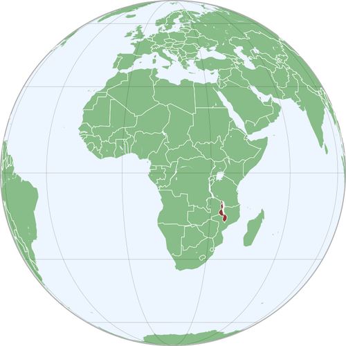 Carte du Malawi en Afrique