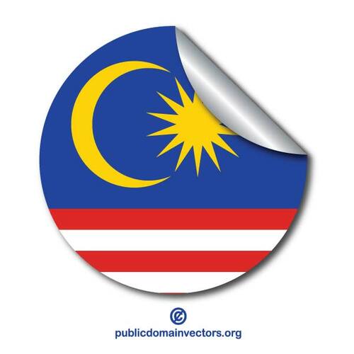 Adesivo bandeira da Malásia