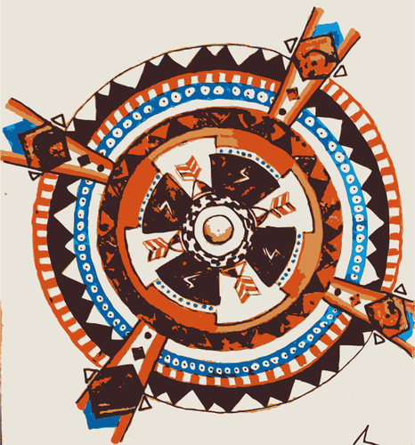 Indická mandala retro