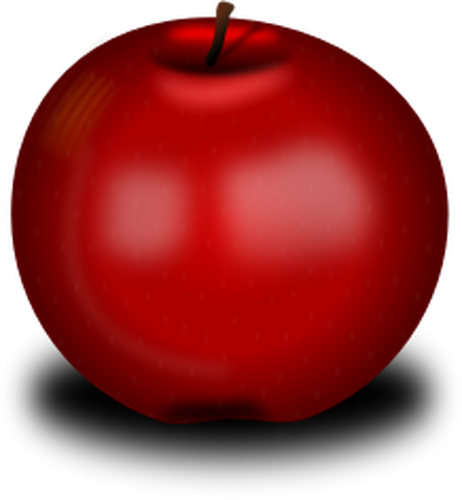 Vector de desen de mic roşu lucios apple