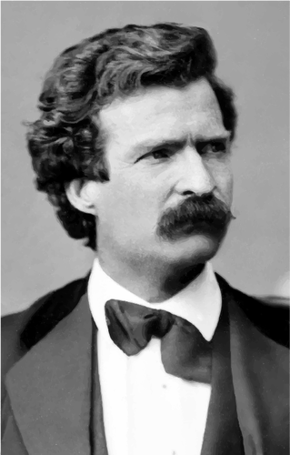Vector afbeelding van fotorealistische Mark Twain portret