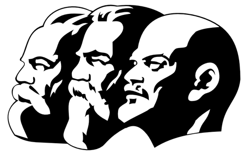 Marx, Engels si Lenin portret vector imagine