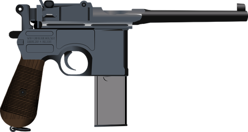 Grafika wektorowa pistolet Mauser C96