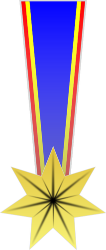 Hvězda ve tvaru Vojenská medaile vektorový obrázek