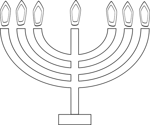 Menorah बाह्यरेखा छवि