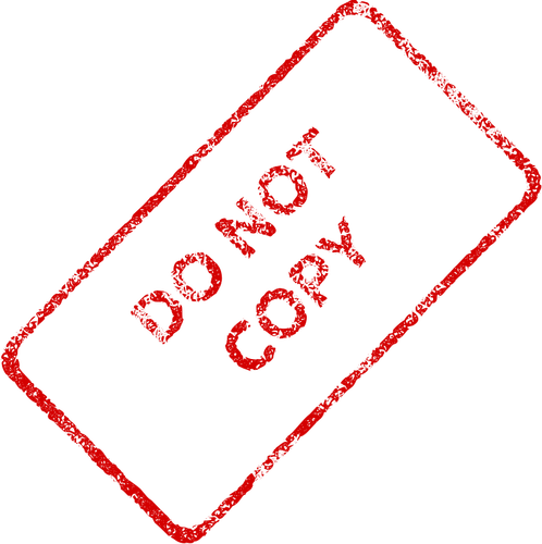 Красный «Не копировать» марка векторное изображение