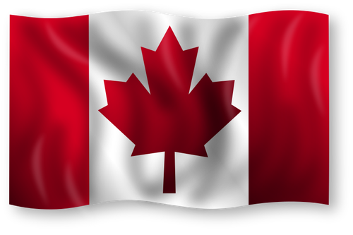 Dibujo vectorial de bandera canadiense