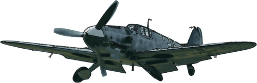 Messerschmidt Bf109G flygplan vektor ClipArt